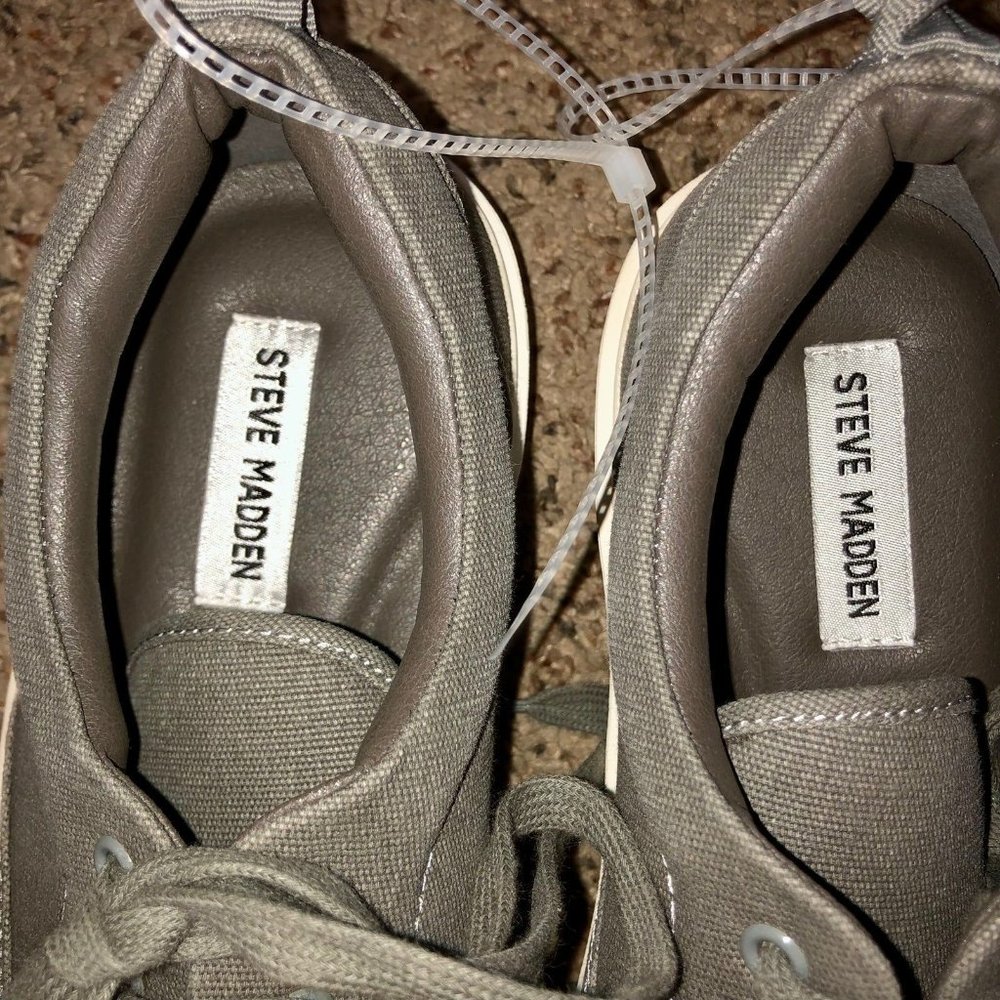 Steve Madden Coolgate Sneakers Mens 8.5 Like New Canvas Gary - Picture 6 of 12